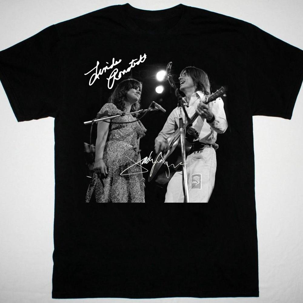 Jackson Browne Linda Ronstadt in concert T-shirt black Tee S-5Xl Unisex T-Shirt S