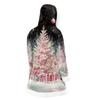 Men's Christmas Long Hooded Cardigan With Pockets Warm Jacket