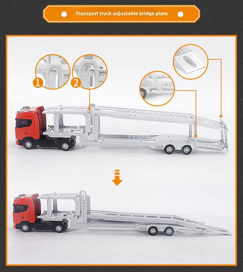 Scania Alloy Container Truck Model - Double-Layer Semi-Trailer Toy