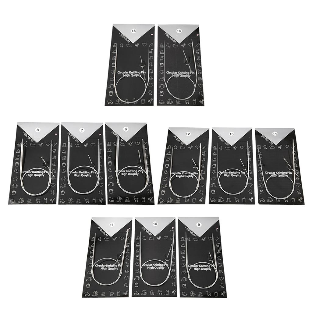 11pcs 43 65 80cm Multi size Circular Knitting Needle Handcraft Sweater Weave Needle Set