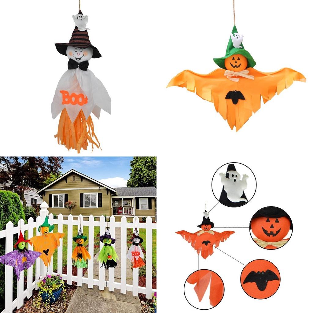 Realistic Halloween Ghost Witch Hanging Decor With Non-woven Fabric