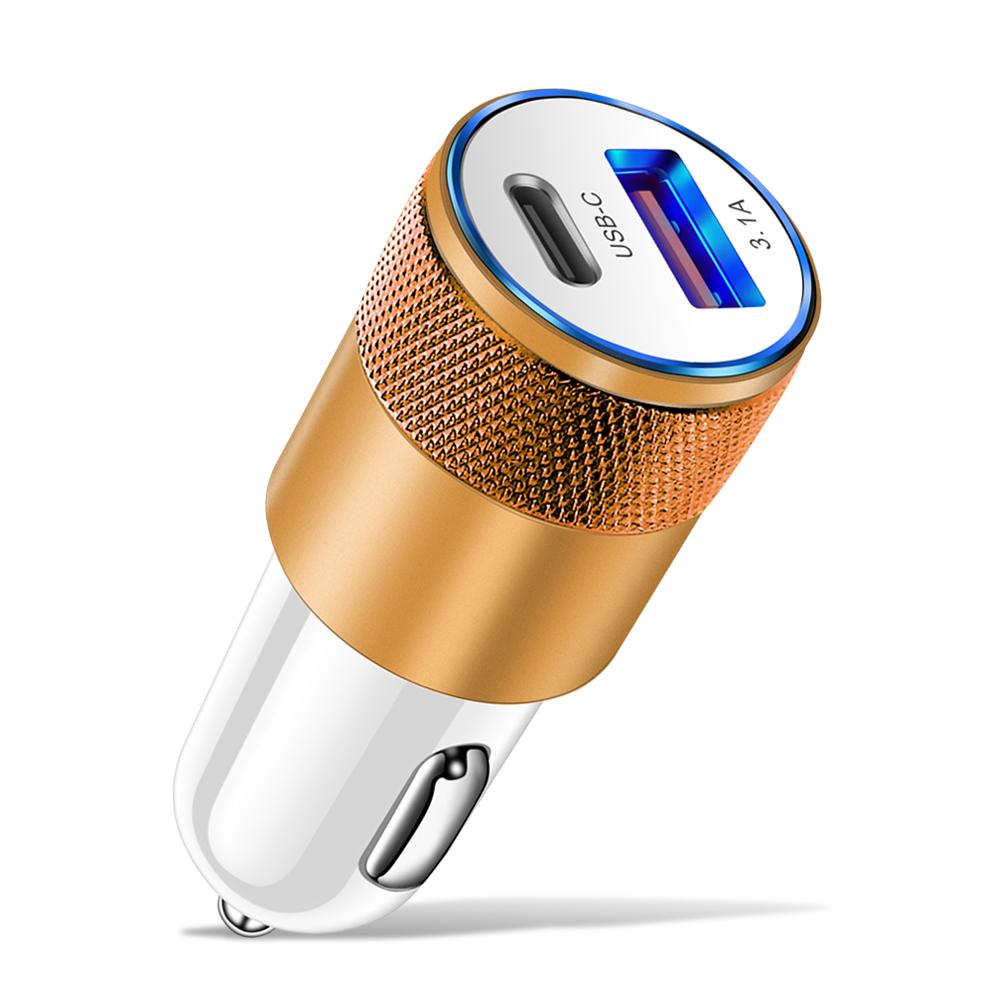 USB C Car Charger Type C Fast Charging Phone Adapter For iPhone Xiaomi Huawei PD Phone Charger Car Adapter Cigarette Lighter