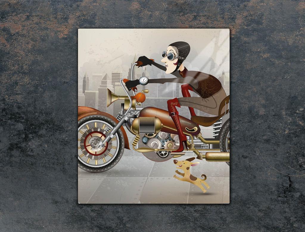 SZKLANA DESKA DO KROJENIA 45x52 MOTOCYKL