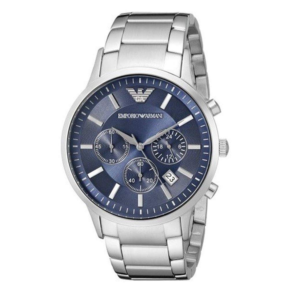

Годинник Chronograph Navy Dial Silver AR2448 [Emporio Armani] Чоловічий [Елемент]