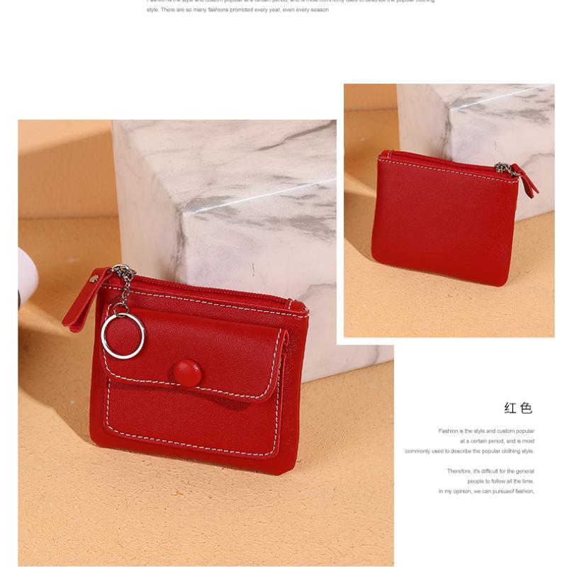 1PC Women Small Coin Purse Bag Wallet Zipper Girl Money Bags Change Purses Children Mini Wallets Leather Key Holder Clutch Pouch