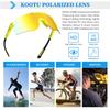 KOOTU Sports Polarized Cycling or Bike Baseball Sunglasses with Colored Dots Sunglasses, Glasses, Men's Women's Eyewear, Driving, (Yellow)