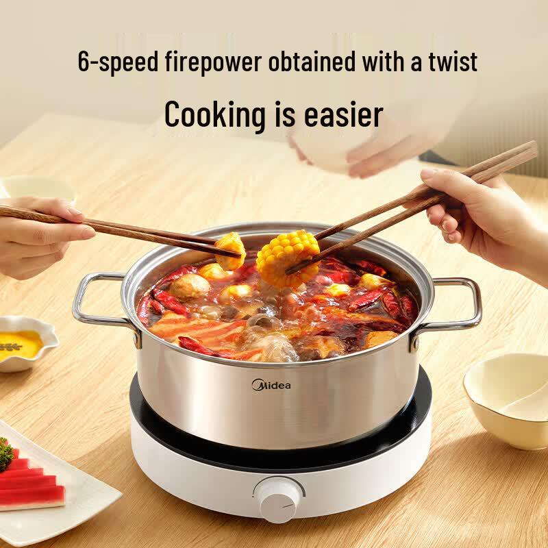 Midea 2200W Compact Induction Cooker CN Plug (adapter Included)