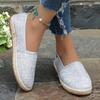 Comfortable Canvas Flat Shoes Women Breathable Non-Slip Espadrille Shoes Woman Summer Solid Color Shallow Casual Flats