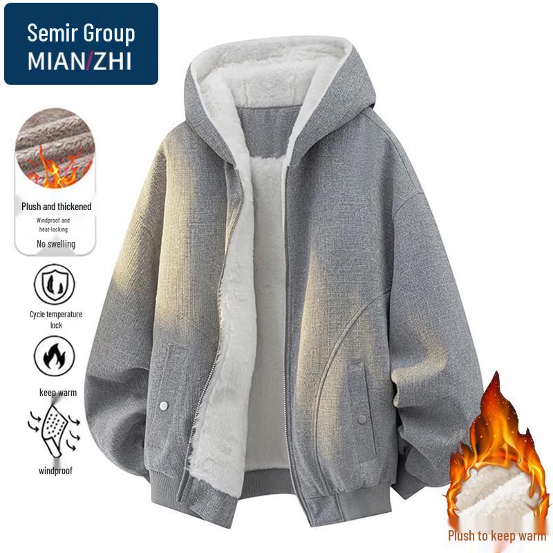 

Men s Plush Hooded Winter Jacket 8XL