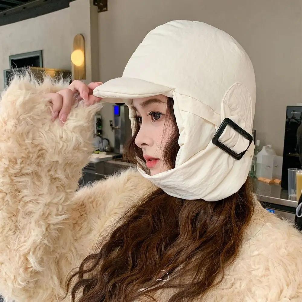 Warm Down Hat Riding and Skiing Hat Balaclava Hat Beanieas Cap Cold Protection Hat Scarf Set Outdoor