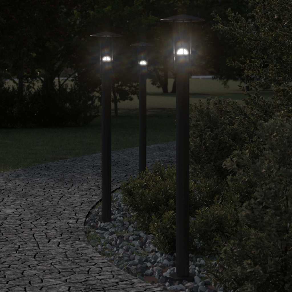 Vidaxl Garden Post Lamp, Black, 100 Cm, Stainless Steel
