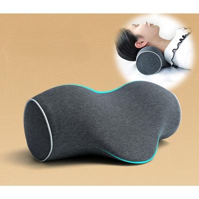 Almohada para columna cervical, almohada de tracción antiarco, núcleo de almohada de algodón con memoria de poliuretano, funda de algodón puro, almohada portátil para columna cervical