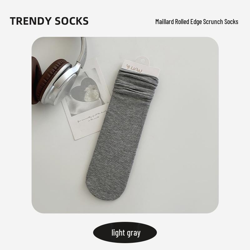 Women's Pure Cotton Socks: Spring/Summer, Thin/Thick, Solid Colors, Medium Tube, Oxygen Cotton, Long Confinement Socks.