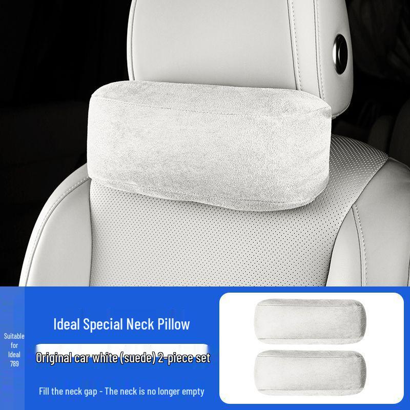 Headrest, Neck & Lumbar Support Pillow Set for Car Interior: L6/L9 Headrest, L8 Neck, L7 Lumbar, MEGA Neck Decor