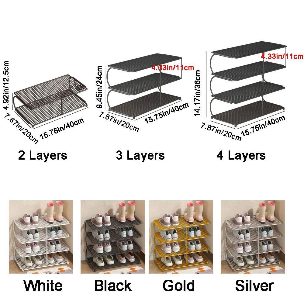 Large Capacity Multi-layer Shoe Rack Iron Shoe Organizer Multi-functional Kitchen Shelf Bedroom