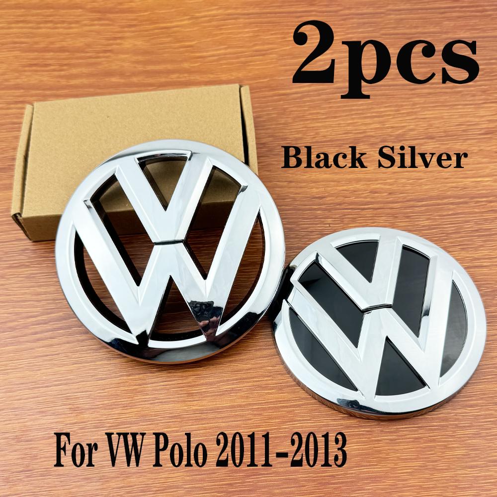 120mm 110mm Car Logo Emblem Hood Front And Rear Tail Mark Rear Badge 6R0 853 600A Accessory For Volkswagen Polo 2011 2012 2013