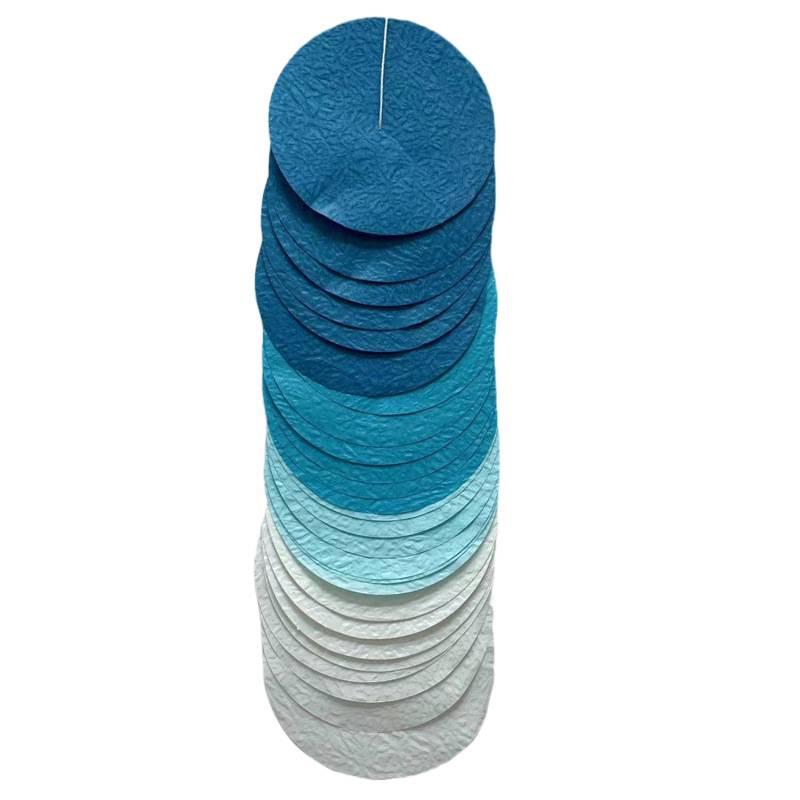 Blue Ocean Sky Tassel Ribbon Flag - Western Summer Theme Crepe Decoration