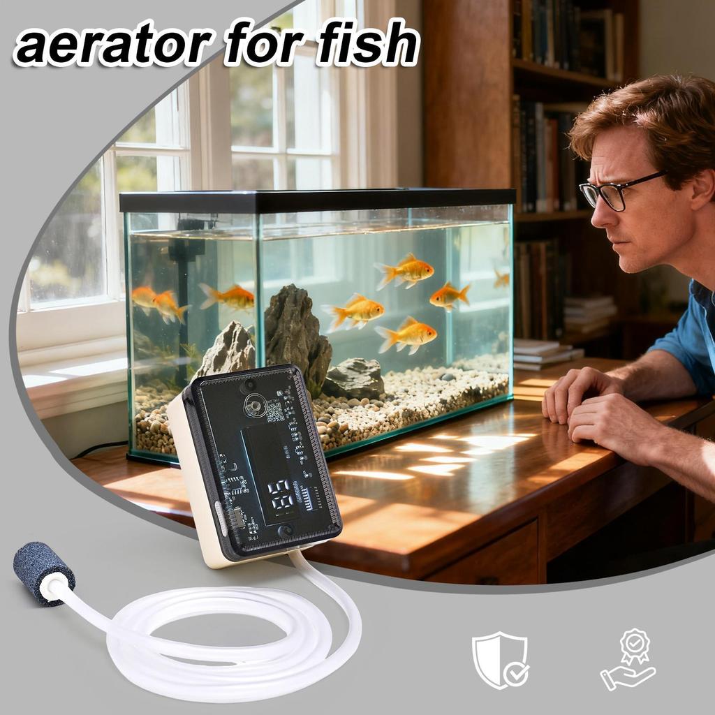 Silent Aquarium Oxygen Air Pump Fish Tank Rechargeable Air Volume High Power Oxygenator Air Compressor Aerator