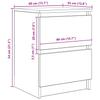TV Stand in Brown Oak Look 40 x 35 x 54 cm Engineered Wood