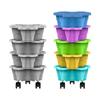 Stackable Planter Vertical Stackable Weatherproof 4/5 tier Indoor Outdoor Vegetable Pots for Yard Farm Patio Balcony Lawn Home