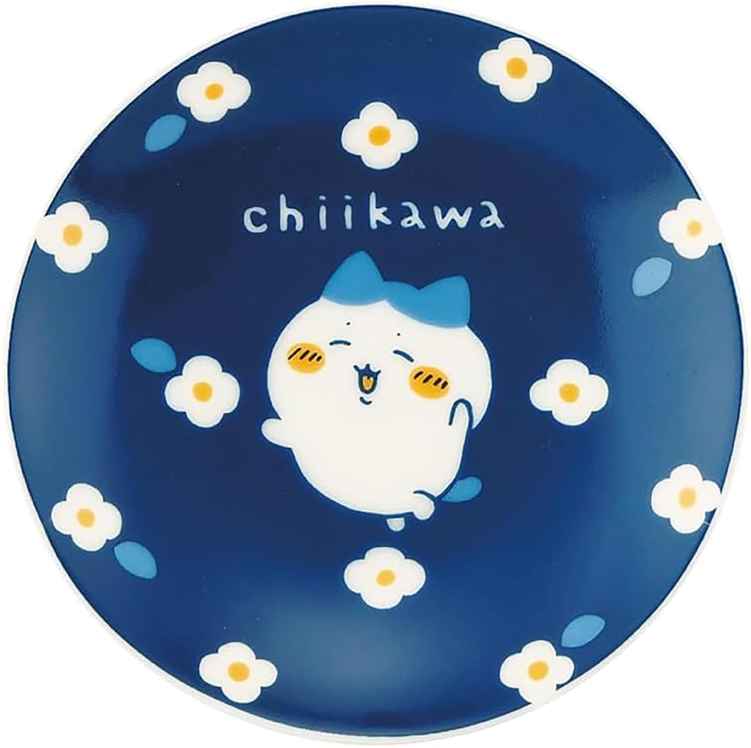 Chikawa Official License Hachiwari Small Plate Diameter approximately 92cm Flower Garden Tableware Goods Miscellaneous Blue CKW22-333