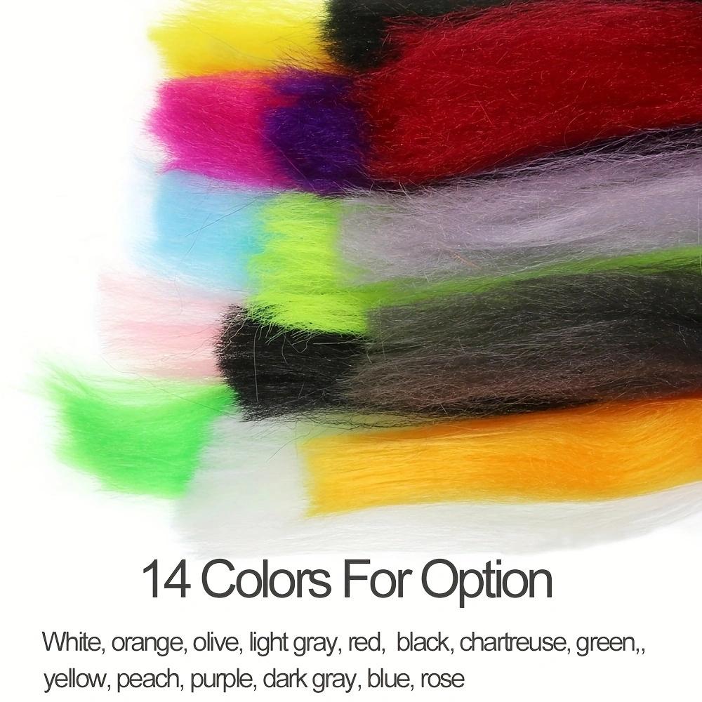 1 Pack 30Cm Crimped Kinky Minnow Fiber Streamer Fly Fibers Bucktail Jig Head Tying Material For Fly Fishing Trout Pike Bass Lure