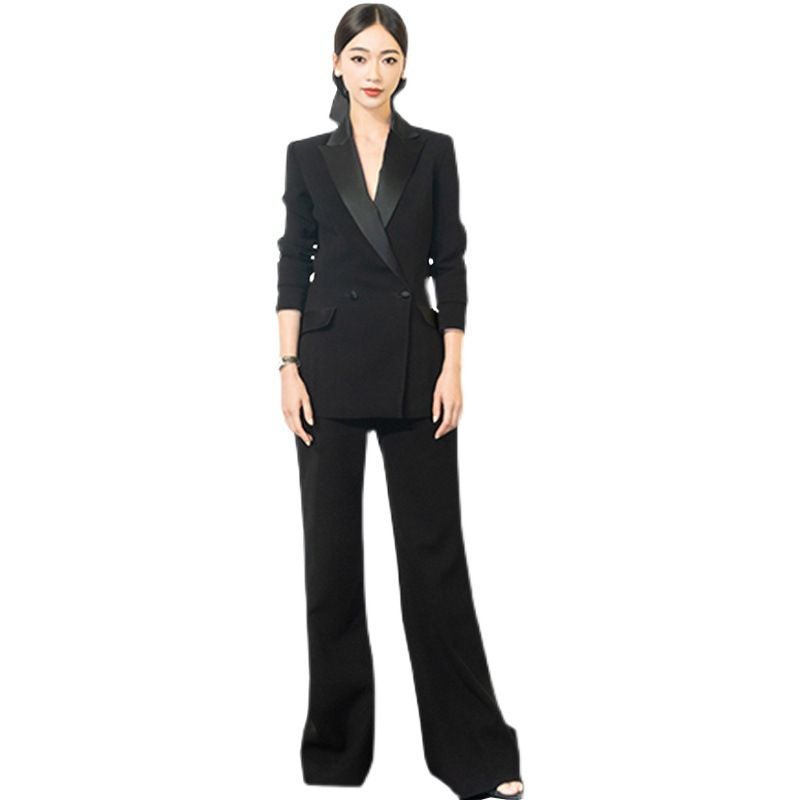 

У Сиянь Звездный Стиль Такой же Стройнящий Приталенный Костюм Black M