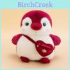 Plush Penguin Stuffed Animal Toy With Bag Decor And Flower Embroidery Design For Kids And Couples Gift