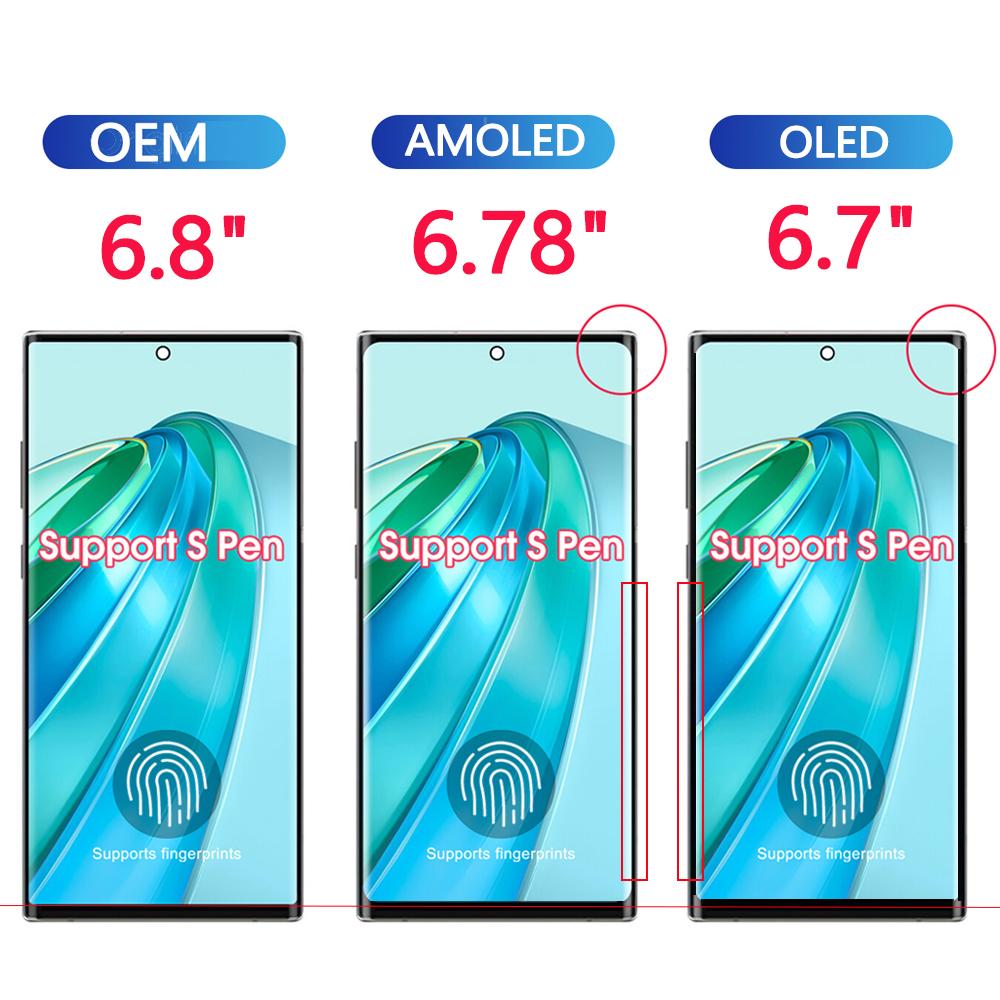 6,7'' OLED displej pro Samsung Galaxy S22 Ultra 5G LCD displej dotyková obrazovka digitizér sestava pro Samsung S22 Ultra displej