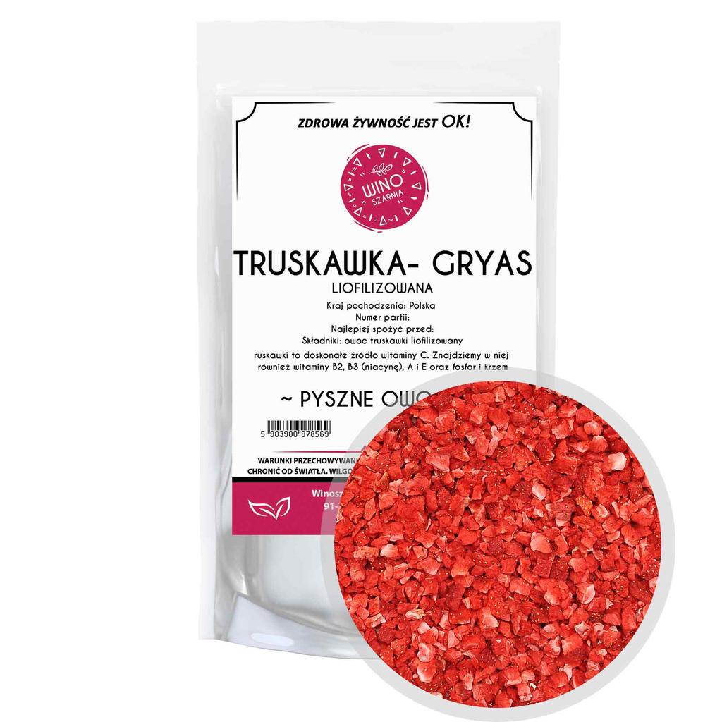 Truskawka grys liofilizowane pyszne owoce 50g