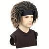 Parrucca da uomo corta in dreadlock sintetici stile africano con fascia