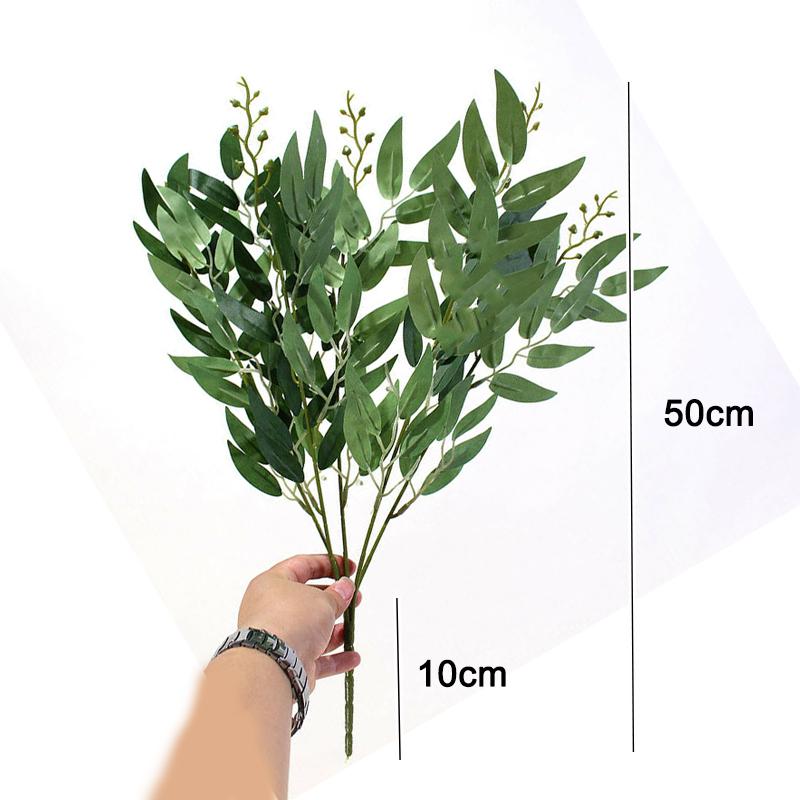 1/3 stk. Kunstig pilbladrotting 5 grener Skogplanter Blomsterarrangement DIY-dekorasjon Krans Hagedekor