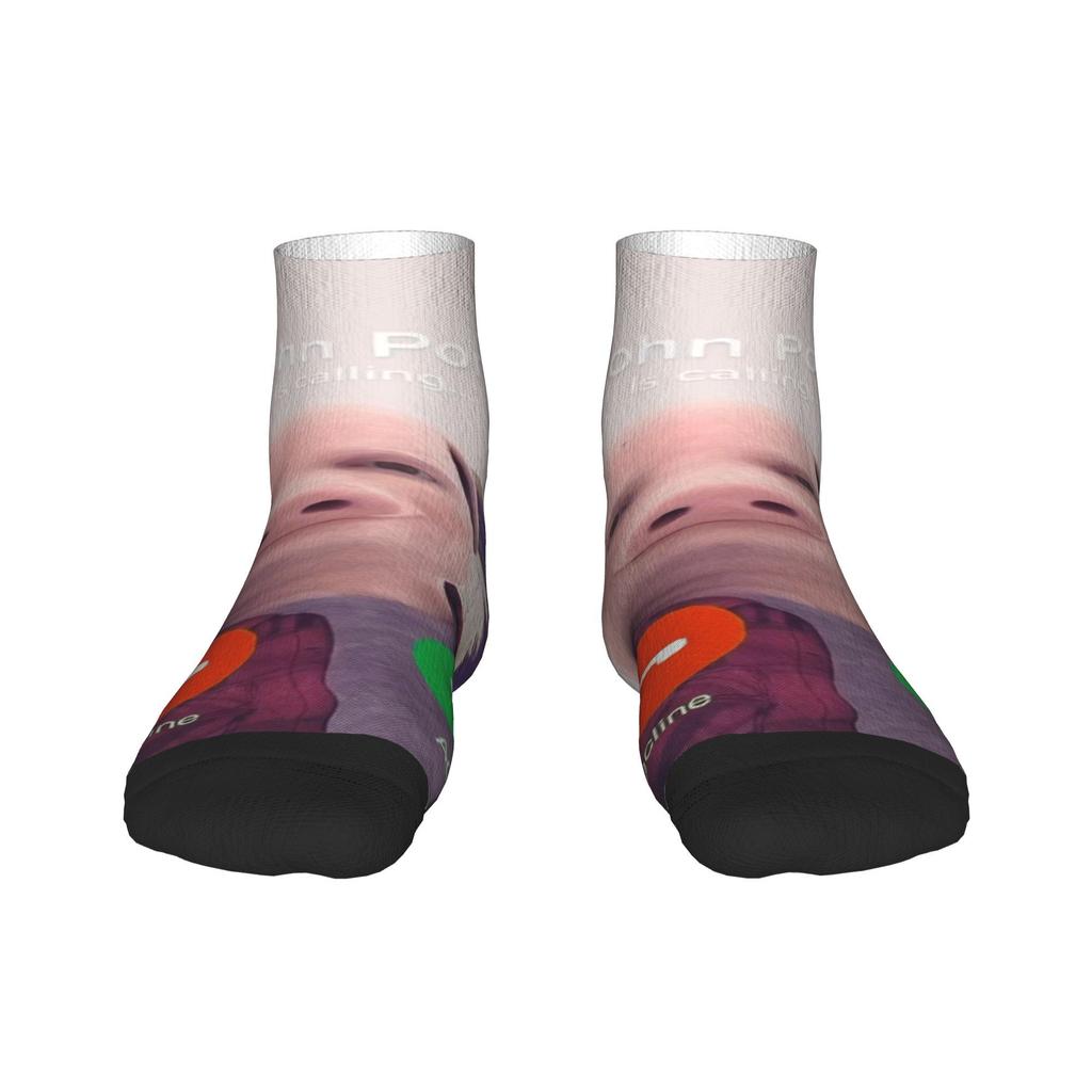 John Pork Is Calling Socks Winter  Stockings Retro Men Soft Socks Design Skateboard Non Slip Socks
