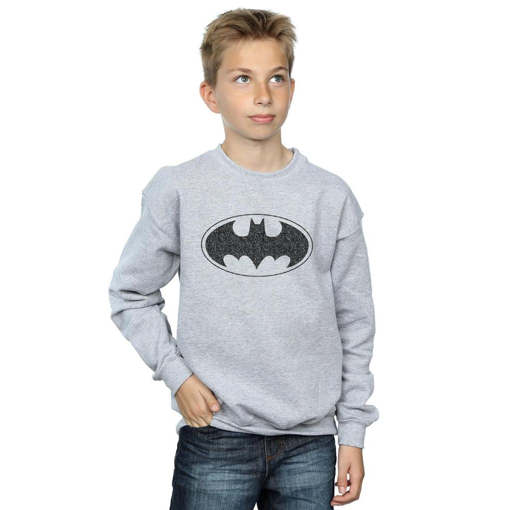 DC Comics Einfarbiges Batman-Logo-Sweatshirt für Jungen