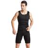 Herren Schweiß Sauna Weste mit Frontreißverschluss Doppelt verstellbaren Gürteln und Wärme speicherndem Stoff Perfekt für Fitnessstudio Training Körperformung