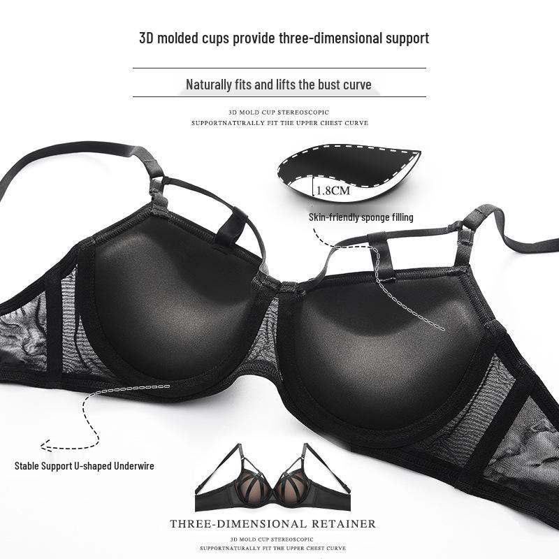 Adjustable Sexy Lingerie Set for Small Busts: Gathered, Anti-Sagging, Side Support, New Popular Style