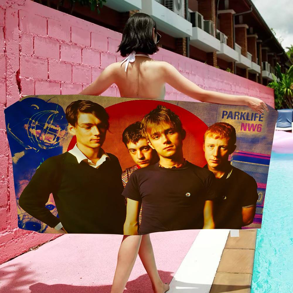 Pop Band Blur Microfiber Blanket Quick Drying Beach Towels Oversized Printing Super Absorbent Pool Towel Blanket