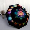 1 PC Automatic Folding Umbrella - Mandala Lotus Pattern, Portable & Foldable Design with 8 Ribs, Christmas Birthday Gifts