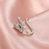 Zircon Butterfly Nose Ring for Women Men U Shaped Fack Piercing Nose Nail No Hole Nose Clip Punk Jewelry Personality Accessories