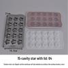 15-Cavity Star & Moon Silicone Mold for Candy, Chocolate, Fondant, Cake Decoration, and Epoxy Resin