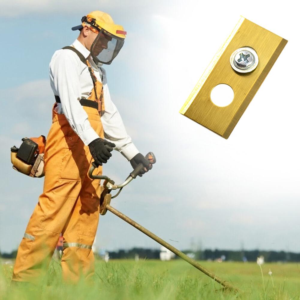 30Pcs Lawn Mower Blades with Washers & Screw Metal Replacement Blades 0.6MM Thick Double Hole Mower Blades Lawn Mower Supplies