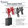 Real Soft Carbon Fiber For KIA EV6 GT EV 2022 2023 2024 2025 2026 LHD RHD Car Window Lift Button Decor Frame Sticker Trim.