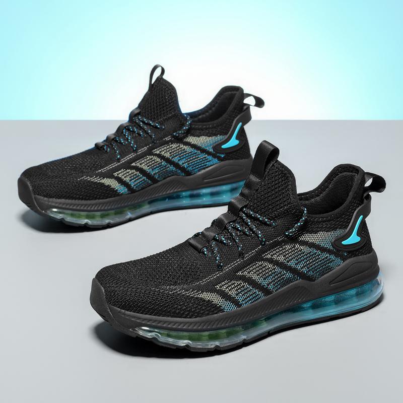 Herren Sommerschuhe Atmungsaktiv Anti-Geruch Mesh Vollständig Luftpolster Laufschuhe Weiche Sohle Rutschfest Stoßdämpfend Freizeit Fitness S