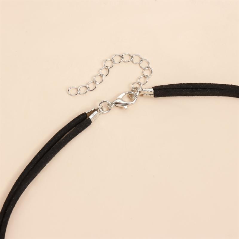Vintage Ethnic Style Leather Cord Necklace Adjustable Length Neckchain For Casual Or Party Outfit Enhancement