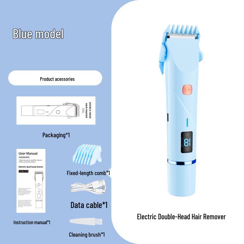 Women s Electric Epilator with Digital Display - Dual-Head, Full Body Use, Washable for Wet/Dry Shaving, Portable Hair Remover.