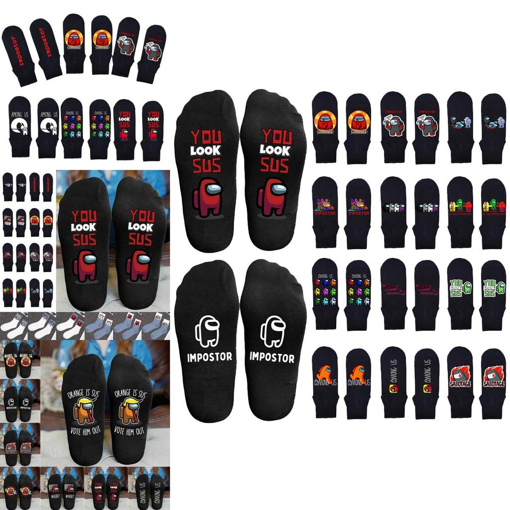 Among Pattern Us Socks Adult Stockings Unisex Game Cartoon Impostor Clothes Sock Ankle