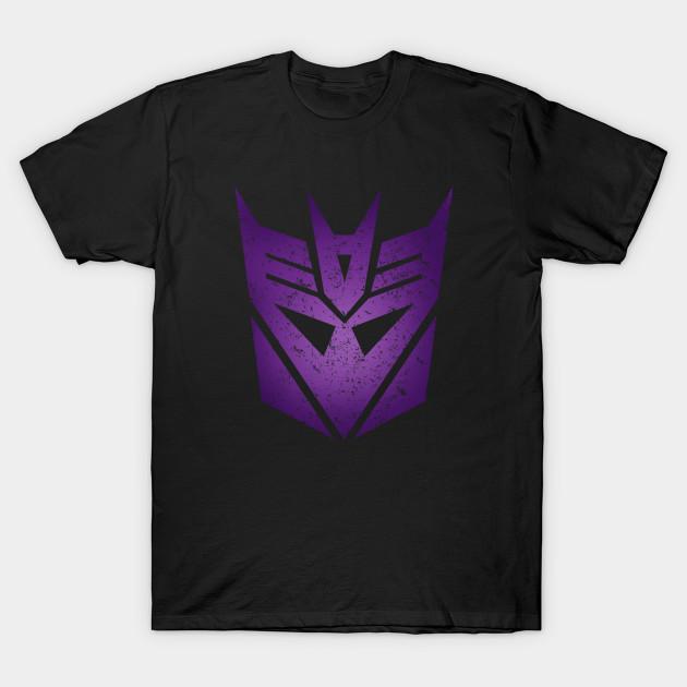 

Men Black Print T-shirt Decepticon Logo Retro No-Cut Transfer Paper Print Cotton Tshirt XL чорний