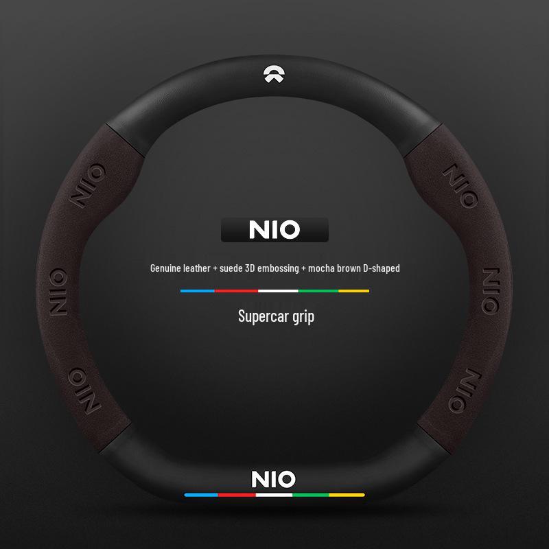 Nio EC6/ES6/ES8/ET7 Carbon Fiber Steering Wheel Handle Cover - All-Season Universal Fit