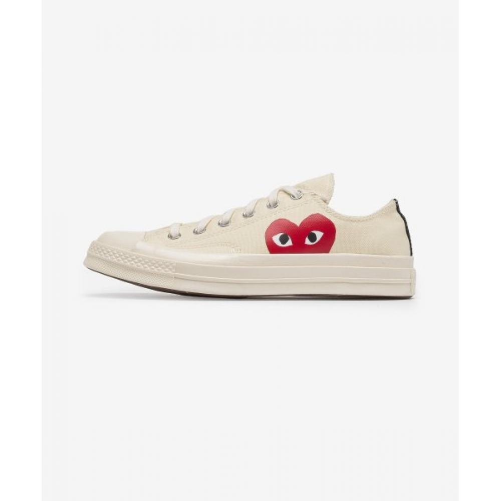 

Comme Des Garcons Play Converse Chuck 70 Low Sneakers Ivory P1k1112 Azk1110012