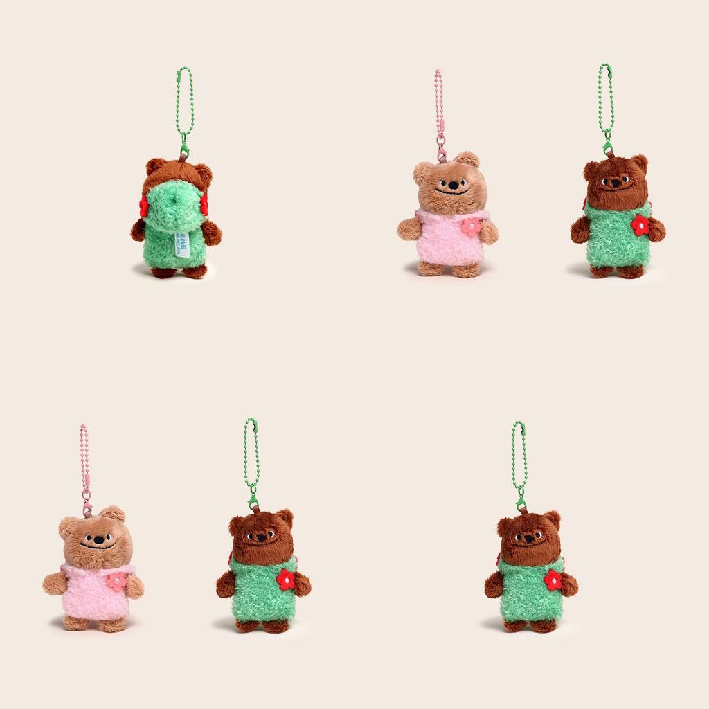 Llavero de Peluche de Pareja de Osos con Diseño de Ropa Para Regalo y Decoración